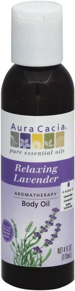 Aura Cacia Body and Massage Oil Lavender Harvest 4 oz