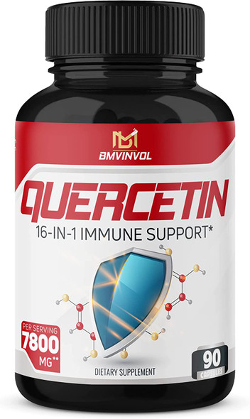 Quercetin Supplement 7800mg  16 in 1 Immune Support with Bromelain Turmeric Ginger Echinacea Garlic