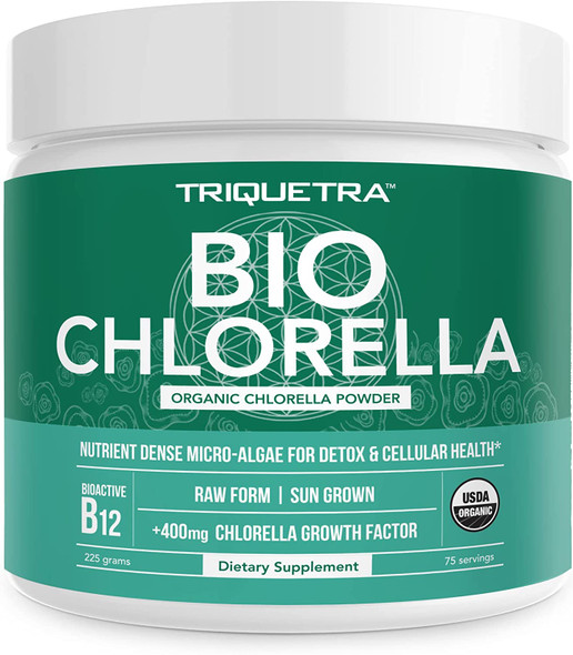 Organic Chlorella Powder  4 Organic Certifications Raw Form  Sun Grown  Guaranteed Best Source of Chlorella Maximum Nutrient  CGF Levels Chlorella Growth Factor  75 Servings