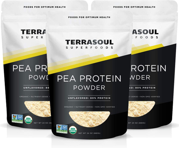 Terrasoul Superfoods Organic Pea Protein 4.5 Lbs 3 Pack