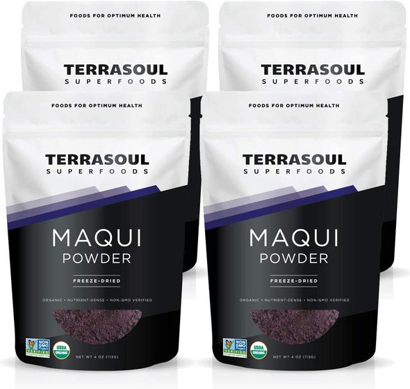 Terrasoul Superfoods Organic Maqui Berry Powder 1 Lb 4 Pack