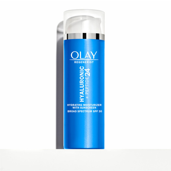 Olay Hyaluronic + Peptide 24 FACE MOISTURIZER | 1.7 Ounces Fragrance-Free, SPF 30