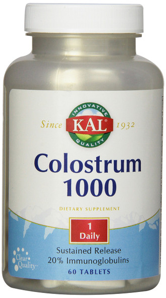 KAL Colostrum Capsules, 1000 mg, 60 Count