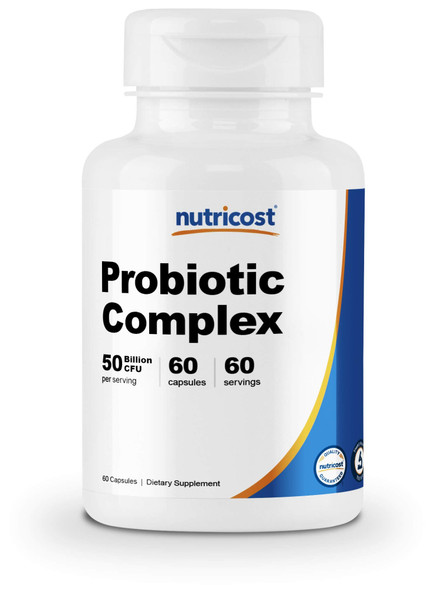 Nutricost Probiotic Complex - 50 Billion CFU, 60 Capsules - Probiotic for Men and Women - Vegetarian Capsules, Non-GMO, Gluten Free