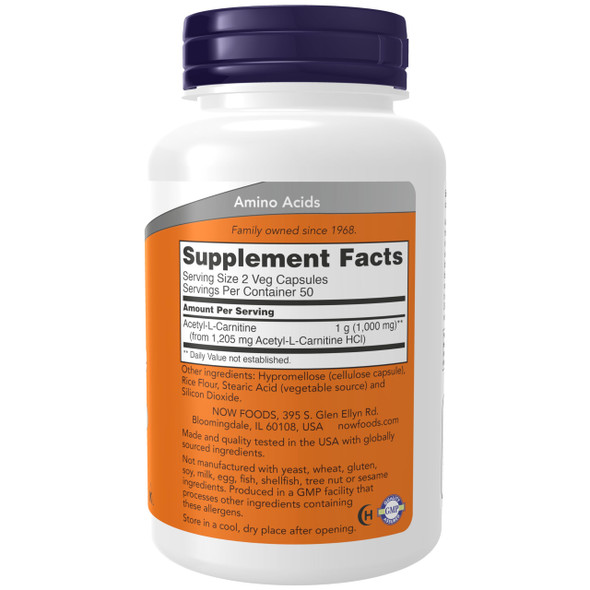 Now Foods Acetyl-L-Carnitine 500Mg 100 VCaps