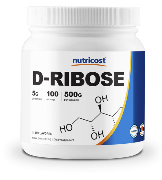 Nutricost D-Ribose Powder 500 Grams - (5000mg Per Serving)