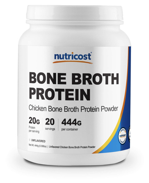 Nutricost Chicken Bone Broth Protein Powder (20 Serv) - Gluten Free & Non-GMO (Unflavored)