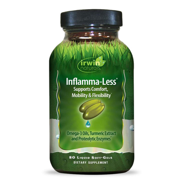Irwin Naturals Inflamma-Less, Promotes Comfort, Mobility & Flexibility, 80 Liquid Softgels