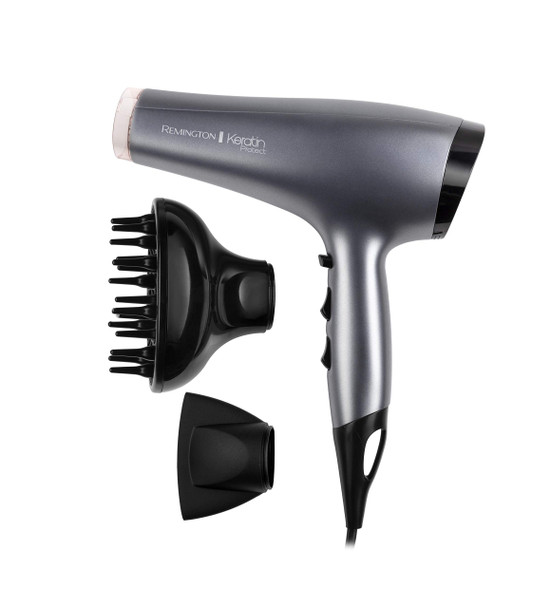 Remington Keratin Protect Ionic Hair Dryer, Infused with Keratin and Almond Oil for Healthy Looking Hair - AC8008
