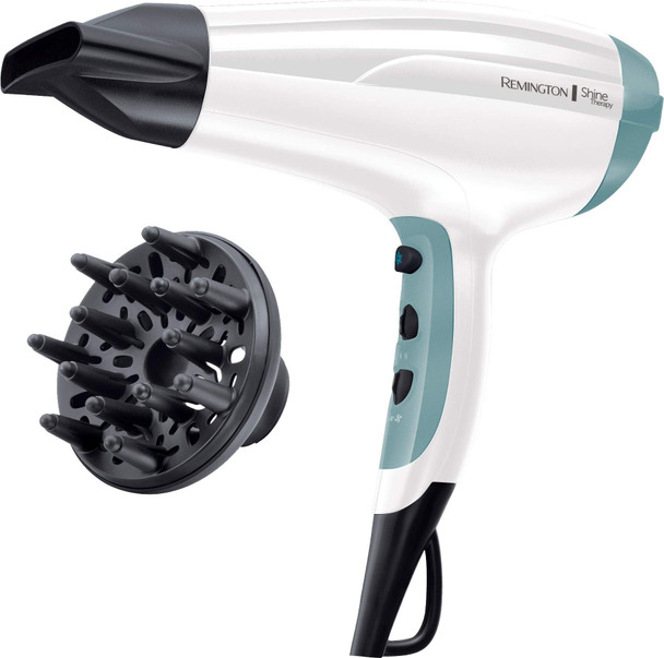 Remington Shine Therapy Hair Dryer with Power Dry and Cool Shot for a Frizz Free Shine, Quick Drying, 2300 W - D5216