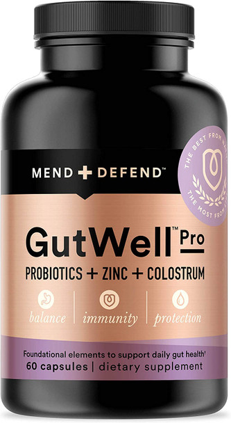 Mend  Defend  GutWell Pro  60 Capsules  Probiotic  Immunity and Gut Health  Adult Supplement