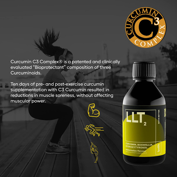 LLT2 Liposomal Boswellia Curcumin and Hydroxytyrosol  240ml  lipolife. Formulated with Aqualox C3 Complex and Hytoliv. Advanced Nutrient delivery for Athletes.