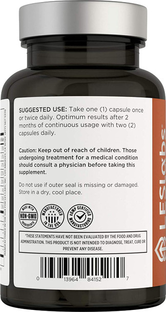 LES Labs Hair Health  Hair Growth Supplement Improved Thickness Strength  Fullness  Keratin Biotin Pumpkin Seed  MSM  60 Capsules