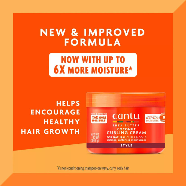Cantu Shea Butter For Natural Hair Coconut Curling Cream 12 oz