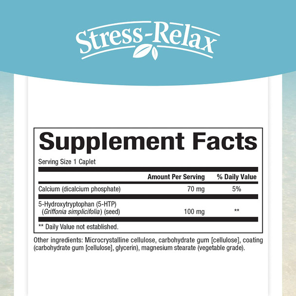 StressRelax 5HTP 100 mg by Natural Factors Promotes Emotional Wellbeing 120 Caplets