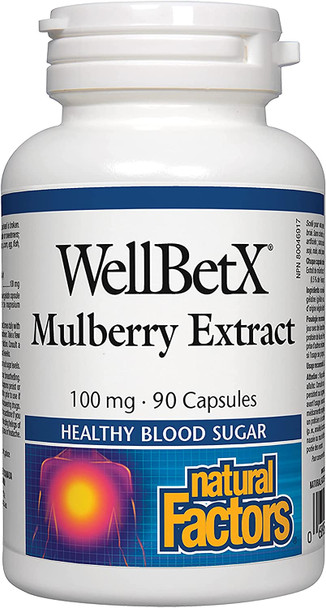 Natural Factors  WellBetX Mulberry Extract Herbal Antioxidant Support 90 Capsules