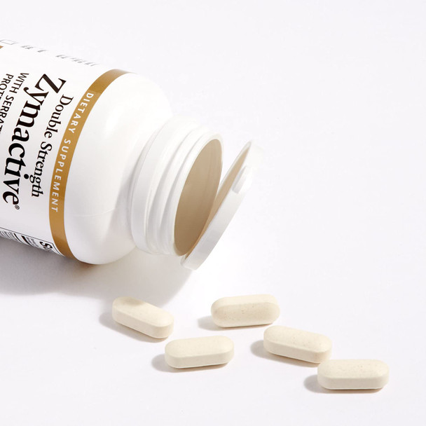 Natural Factors  Zymactive Proteolytic Enzyme Double Strength Supports a Healthy Inflammatory Response to Help Muscle and Joint Function Gluten Free NonGMO 30 Enteric Coated Tablets