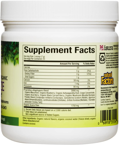Whole Earth  Sea from Natural Factors Energize Adrenal Boost with Maca Root Ashwagandha  More 6.2 oz Powder