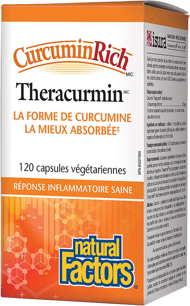 CurcuminRich Theracurmin by Natural Factors Turmeric 120 capsules 120 servings