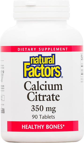 Natural Factors Calcium Citrate Helps Maintain Strong Bones and Teeth 90 tablets 90 servings