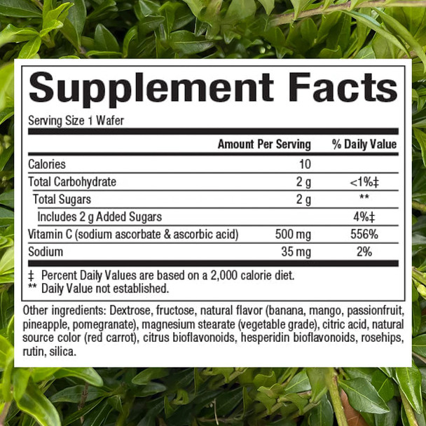 Natural Factors Vitamin C 500 mg Kids Chewable Vegan Tropical 90 Wafers Natural Factors Vitamin C 500 mg Kids Chewable Vegan Tropical 90 Wafers