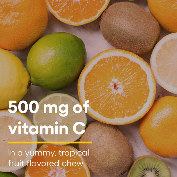 Natural Factors Vitamin C 500 mg Kids Chewable Vegan Tropical 90 Wafers Natural Factors Vitamin C 500 mg Kids Chewable Vegan Tropical 90 Wafers