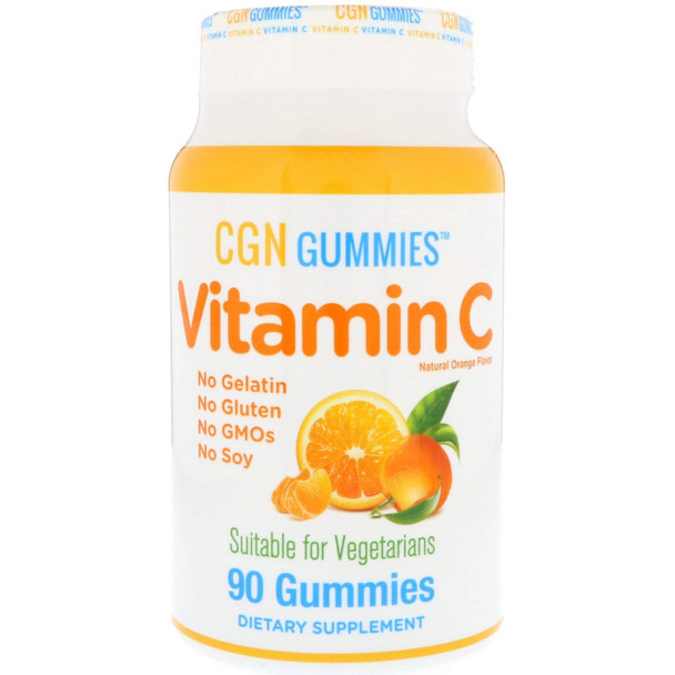 California Gold Nutrition Vitamin C Gummies (2 Pack), Natural Orange Flavor, Gelatin Free, 90 Gummies