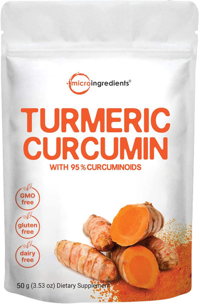 Curcumin Extract Natural Turmeric Extract with 95 Curcuminoids Rich in Antioxidants  Immune Vitamin Best Supplements for Joint Health Support 50 Gram India Origin  Vegan Friendly