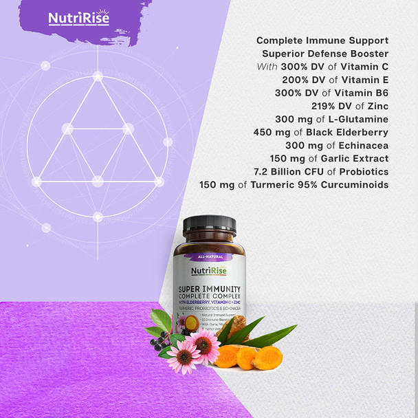 Immune Support  Black Seed Oil Ultimate Immune System Booster Bundle  Naturally Rich in Omega 3 for Hair Growth Skin  Nails  GlutenFree Made with Vitamins C B  E Elderberry Turmeric  More