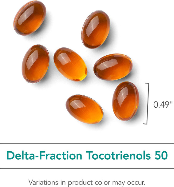 NutriCology DeltaFraction Tocotrienols 50 mg  Vitamin E Heart/Brain  75 Softgels