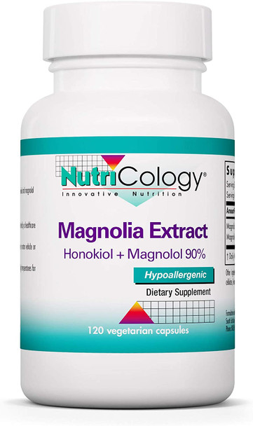 NutriCology Magnolia Extract  Stress and Sleep Support Cortisol Balance  120 Vegetarian Capsules
