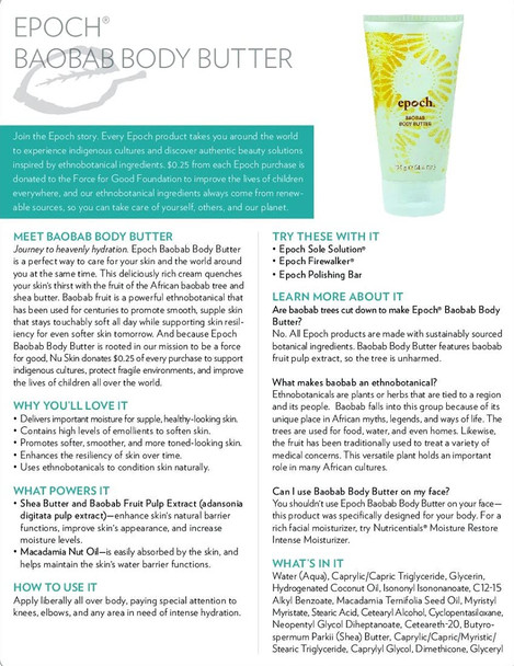 Nu Skin Epoch Baobab Body Butter