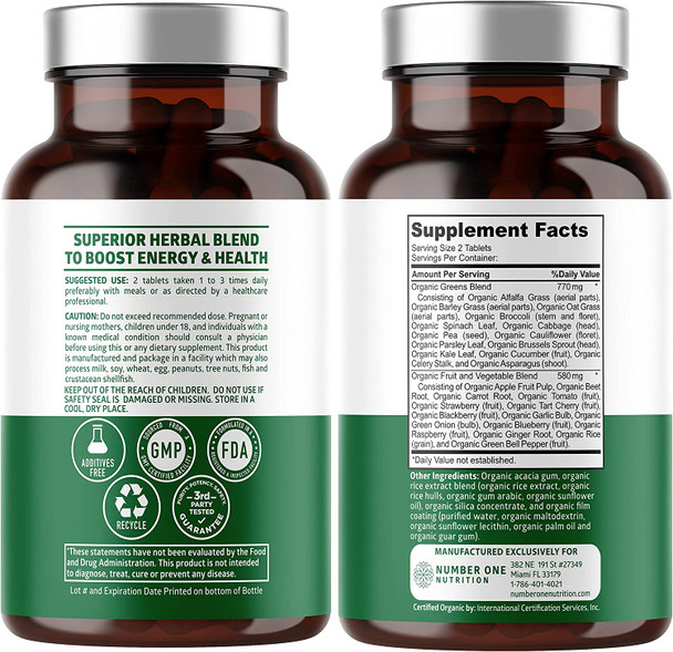 N1N Premium Brain Supplement 41X Potent Ingredients and Organic Superfood Greens to Support Memory Focus and Overall Wellness 2 Pack Bundle