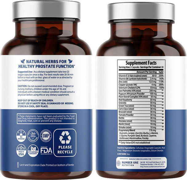 N1N Premium Prostate Support and Superfood Greens All Natural Supplements to Support Prostate Health Immunity and Energy Levels 2 Pack Bundle