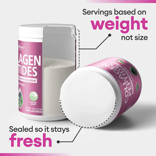Collagen Peptides Powder  Enhanced Absorption  Apple Cider Vinegar Capsules for Weight Loss Support