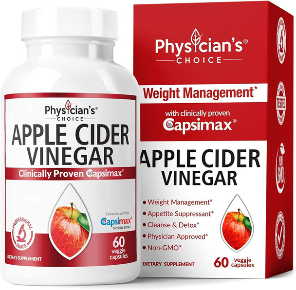 Probiotics 60 Billion CFU  Apple Cider Vinegar Capsules for Weight Loss Support