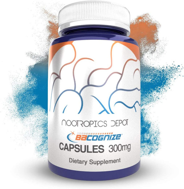 BaCognize Bacopa Monnieri Capsules  300mg  120 Count  Ayurvedic Herb  Natural Nootropic  Supports Stress Management  Improves Memory Cognition  Mood