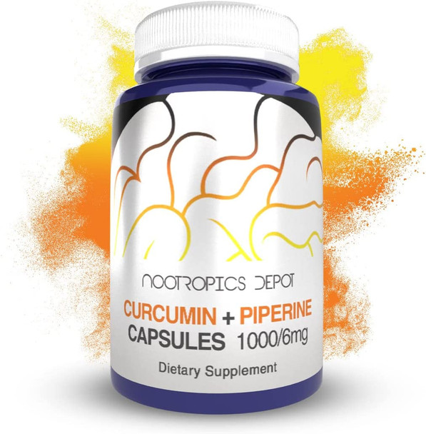 Curcumin  Piperine Capsules  1000mg Curcumin  6mg Piperine  60 Count