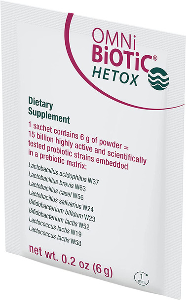 OMNiBiOTiC HETOX Probiotic Liver Detox  Bifidobacterium  Lactobacillus Probiotic Supplement  Hypoallergenic GutLiver Support  NonGMO Detox Cleanse for Men and Women 30 Daily Packets