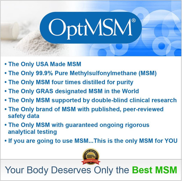 Kala Health MSMPure Tablets 120 Count 1000 mg per Tablet Pure MSM Organic Sulfur Supplement Made in USA