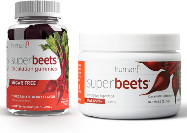 HumanN SuperBeets Circulation Gummies  SuperBeets Black Cherry Powder