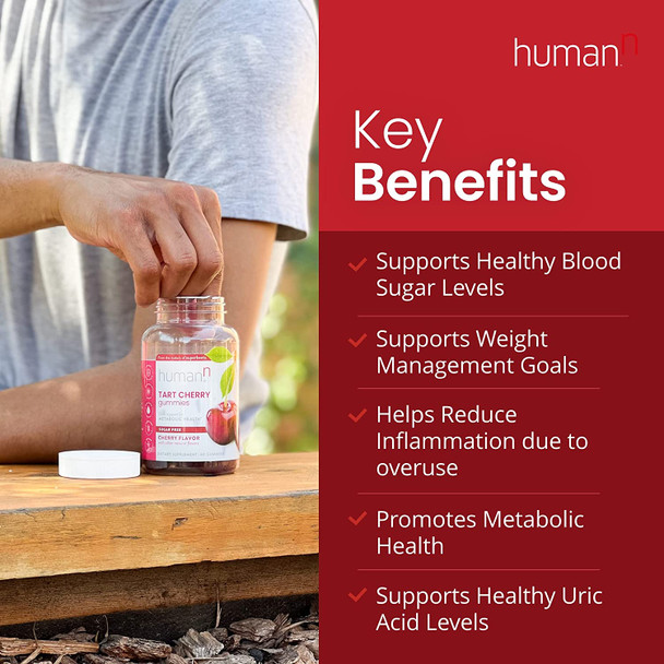 HumanN Tart Cherry Gummies  Supergrape Chews