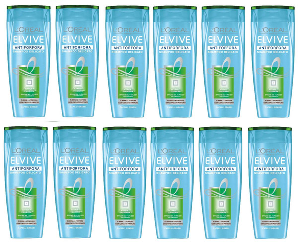Set of 12 ELVIVE Anti-Dandruff Shampoo for Hair Care and Treatment