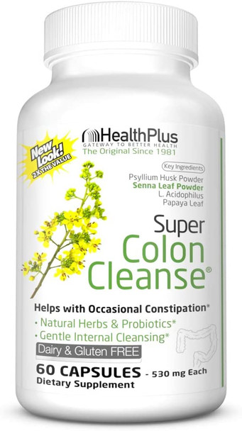HEALTH PLUS Super Colon Cleanse Caps 1.8 Pounds