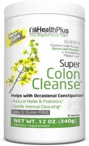 Health Plus Super Colon Cleanse  10Day Cleanse  Detox Gluten Free Dairy Free Natural Herbal Ingredients More than 1 Cleanse 12 Ounces