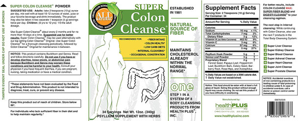Health Plus Super Colon Cleanse 10Day Cleanse Detox  More than 1 Cleanse 12 Ounces