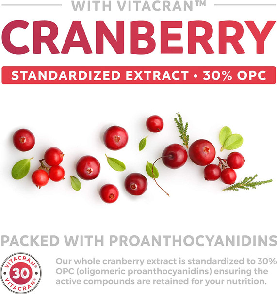 Kidney Cleanse NonGMO  Vegetarian Supports Bladder Control  Urinary Tract  Powerful VitaCran Cranberry Extract  Natural Herbs Supplement  Kidney Health Flush  Detox  60 Capsules No Pills