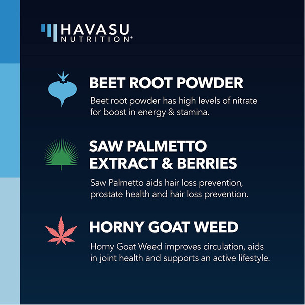 L Arginine Horny Goat Weed and Saw Palmetto Bundle Powerful Male Enhancing Supplement for Performance  Endurance Due to Increased Vascular Support