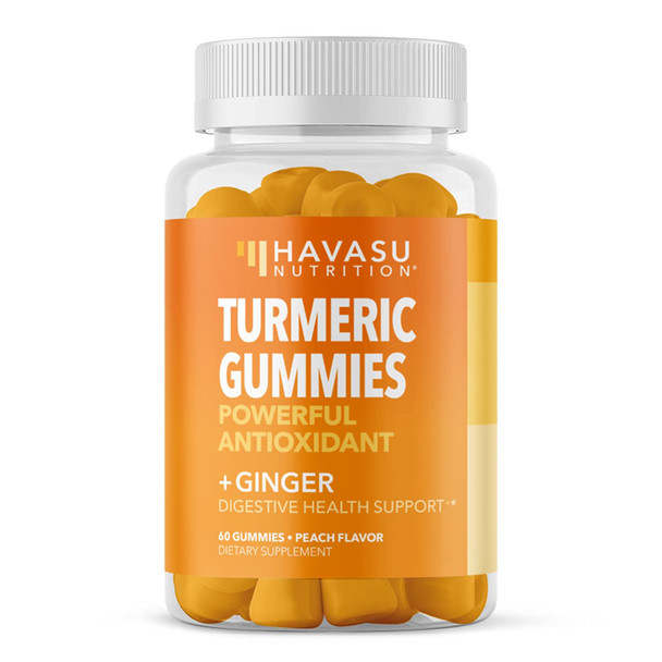 Turmeric and Ginger Gummies  Support Joint Health  Inflammatory Responses  Vegan Friendly  Peach Turmeric Gummies
