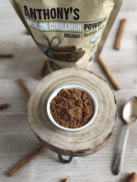 Anthonys Organic Ceylon Cinnamon Powder 1 lb Ground Gluten Free Non GMO Non Irradiated Keto Friendly
